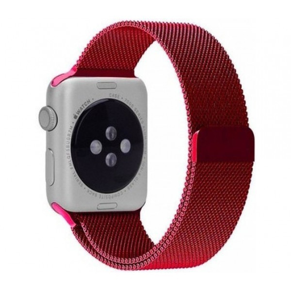 Ремінець для Apple Watch 42mm/44mm Milanese Loop Watch Band Rose Red