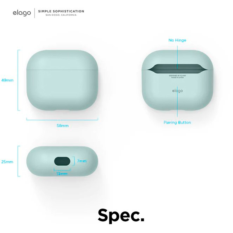 Футляр для наушников Elago Liquid Hybrid Case for Airpods 3rd Gen Mint (EAP3RH-MT)