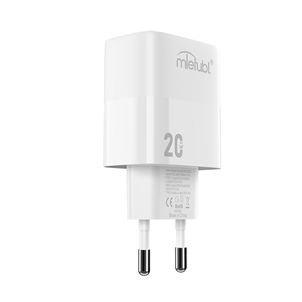 МЗП MIetubl MTB-CS03E USB-C + QC3.0 20W White