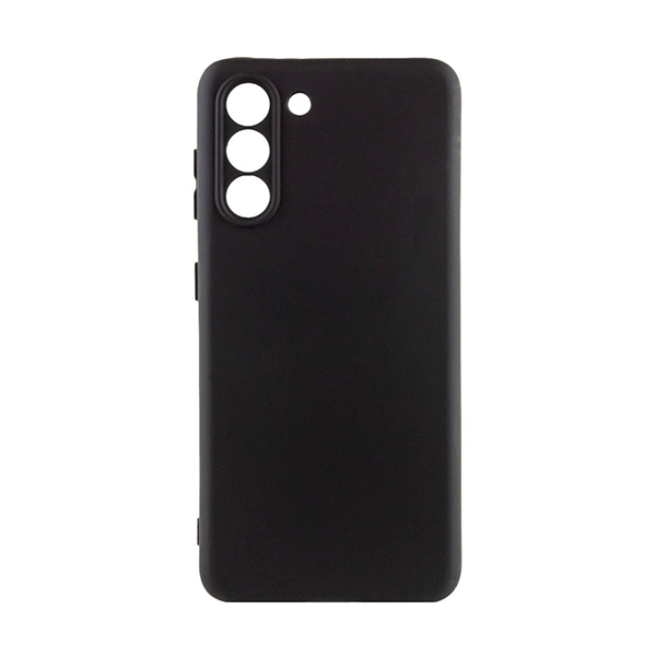 Чехол Original Soft Touch Case for Samsung S21 FE/G990 Black with Camera Lens