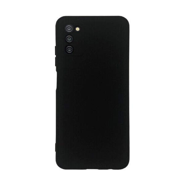 Чехол Original Soft Touch Case for Samsung A03s-2021/A037 Black with Camera Lens