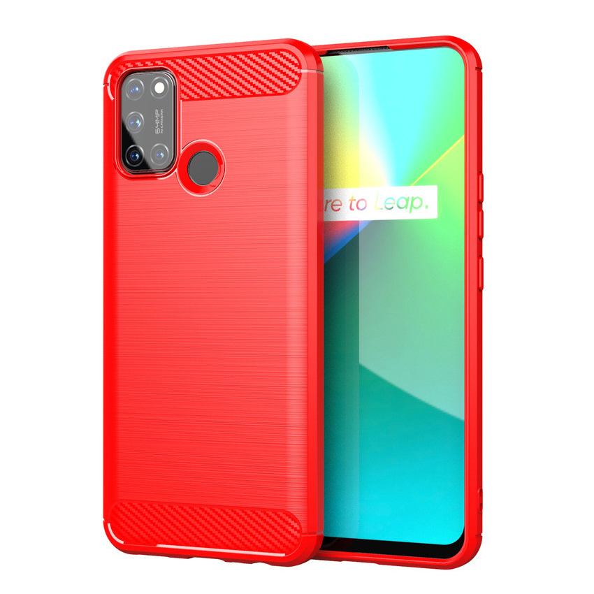 Original Silicon Case Realme 7i/C17 Red iPaky