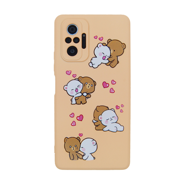 Чохол Original Soft Touch Case for Xiaomi Redmi Note 10 Pro/Note 10 Pro Max Pink Sand Bears with Camera Lens