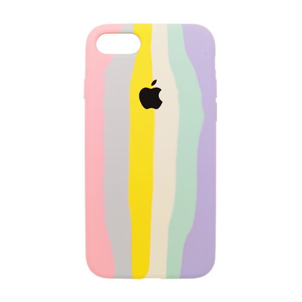 Чехол Silicone Cover Full Rainbow для iPhone 7/8 Pink/Lilac