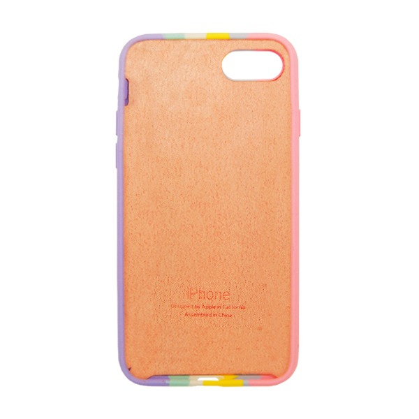 Чехол Silicone Cover Full Rainbow для iPhone 7/8 Pink/Lilac