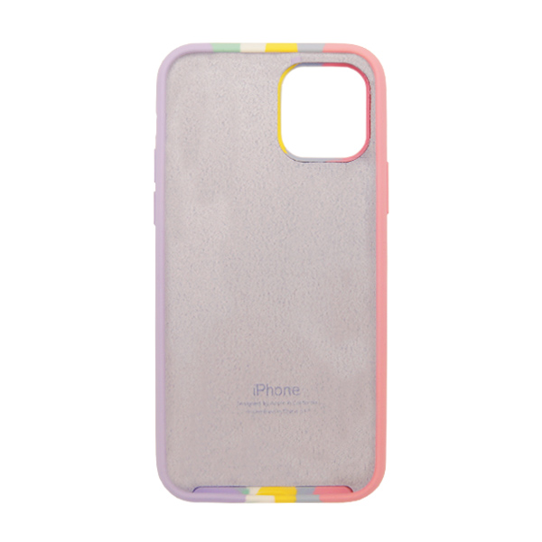 Чохол Silicone Cover Full Rainbow для iPhone 11 Pro Pink/Lilac