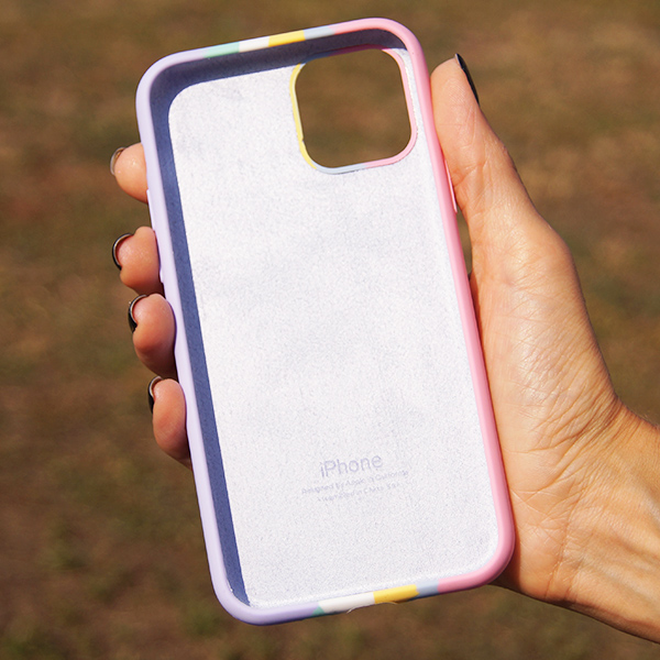 Чохол Silicone Cover Full Rainbow для iPhone 11 Pro Pink/Lilac