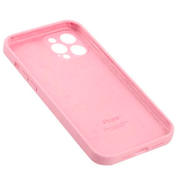 Чохол Soft Touch для Apple iPhone 12/12 Pro Light Pink with Camera Lens Protection Square