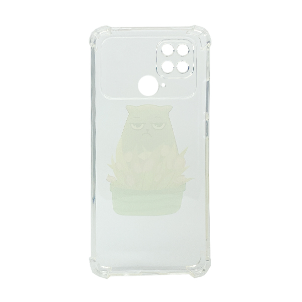 Чехол Wave Cute Case для Xiaomi Redmi 10с/Poco C40 Clear Cat is a Mood with Camera Lens