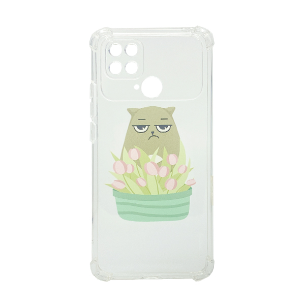 Чохол Wave Cute Case для Xiaomi Redmi 10с/Poco C40 Clear Cat is a Mood with Camera Lens