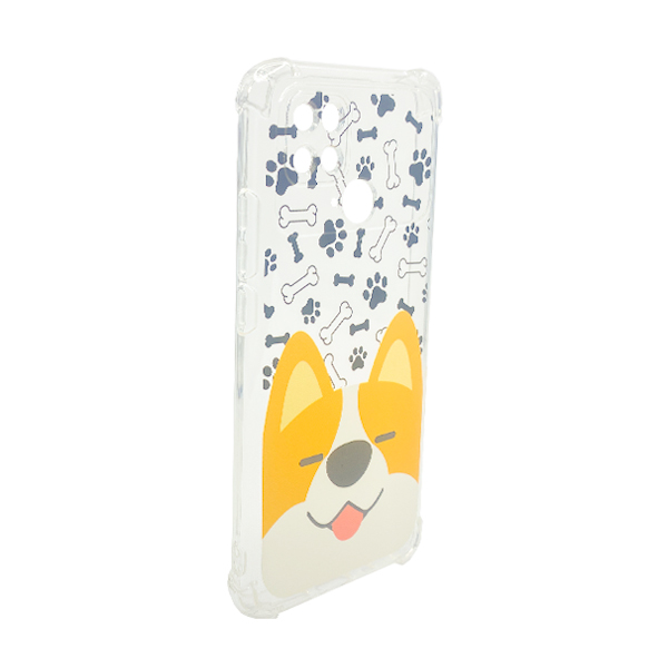 Чехол Wave Cute Case для Xiaomi Redmi 10с/Poco C40 Clear Happy Corgi with Camera Lens