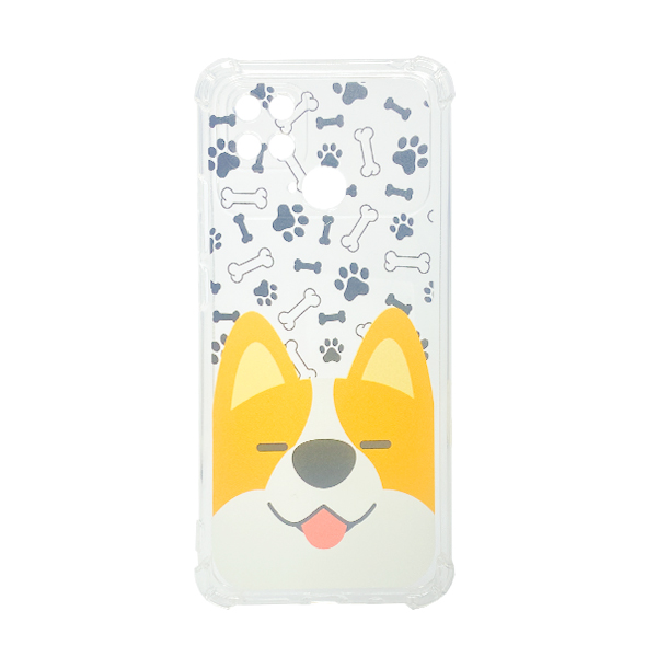 Чехол Wave Cute Case для Xiaomi Redmi 10с/Poco C40 Clear Happy Corgi with Camera Lens