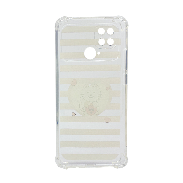 Чехол Wave Cute Case для Xiaomi Redmi 10с/Poco C40 Clear Kitty Love with Camera Lens
