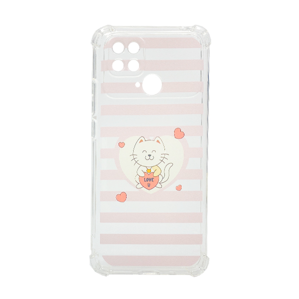 Чехол Wave Cute Case для Xiaomi Redmi 10с/Poco C40 Clear Kitty Love with Camera Lens