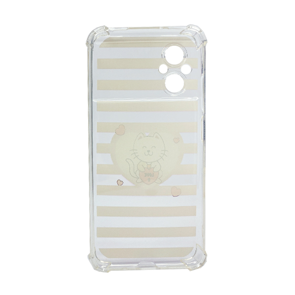 Чехол Wave Cute Case для Xiaomi Poco M5/Redmi Note 11R Clear Kitty Love with Camera Lens