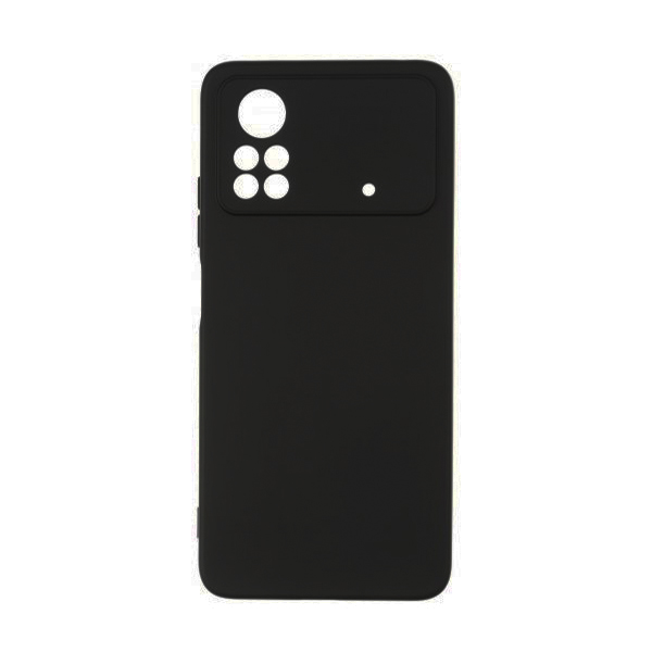 Original Silicon Case Xiaomi Poco X4 Pro 5G Black with Camera Lens