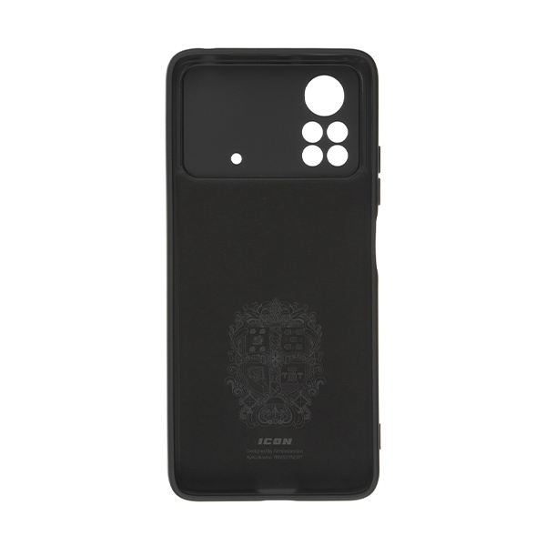 Чехол Original Soft Touch Case for Xiaomi Poco X4 Pro 5G Black with Camera Lens