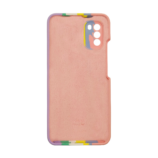 Чохол Silicone Cover Full Rainbow для Xiaomi Poco M3 Pink/Lilac with Camera Lens