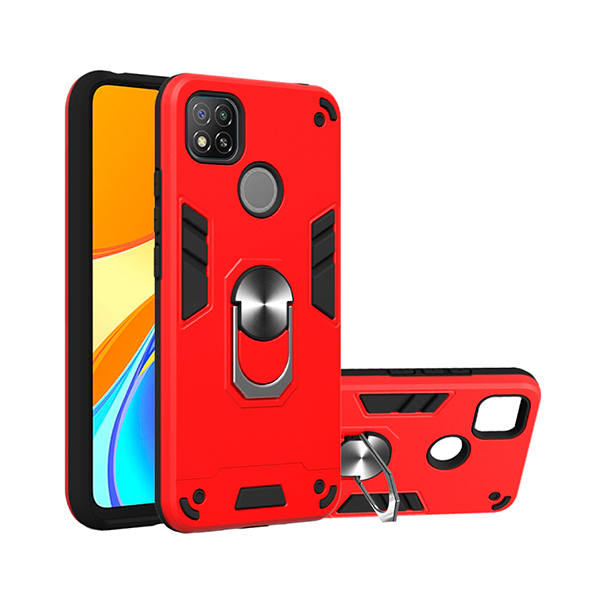 Чехол Armor Case для Xiaomi Redmi 9c/10a with Ring Red