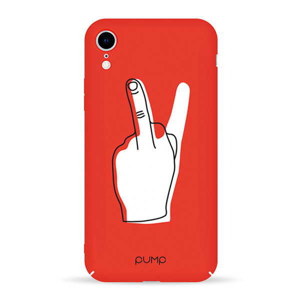 Чехол Pump Tender Touch Case для iPhone XR V for Middle Finger