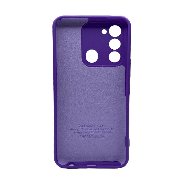 Чехол Original Soft Touch Case for Tecno Spark Go 2022/Spark 8c Purple with Camera Lens