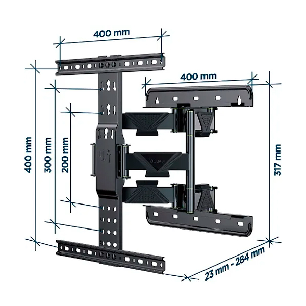 Кронштейн поворотный Gembird WM-65ST-01 32 - 65” (до 37 кг)