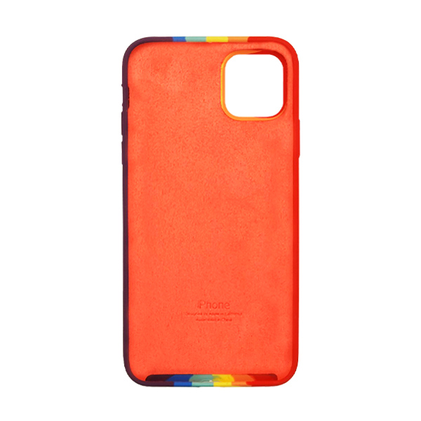 Чохол Silicone Cover Full Rainbow для iPhone 11 Pro Max Red/Violet