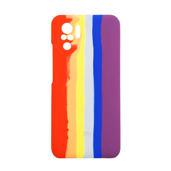 Чехол Silicone Cover Full Rainbow для Xiaomi Redmi Note10 Pro/Note 10 Pro Max Red/Violet with Camera Lens