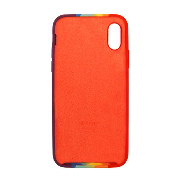 Чехол Silicone Cover Full Rainbow для iPhone XR Red/Violet