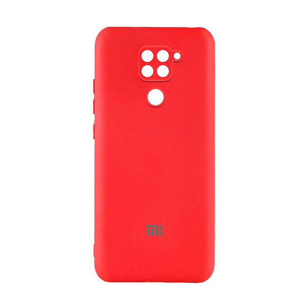 Чехол Original Soft Touch Case for Xiaomi Redmi Note 9/Redmi 10x Red with Camera Lens