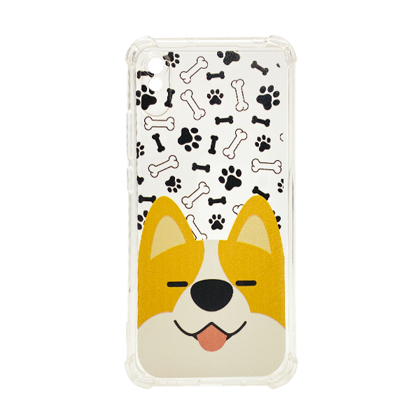 Чехол Wave Cute Case для Xiaomi Redmi 9a Clear Happy Corgi with Camera Lens