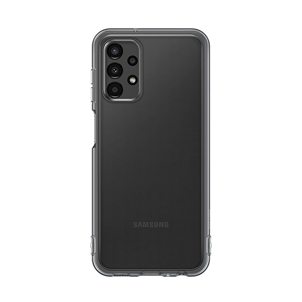 Чехол накладка Samsung A135 Galaxy A13 Soft Clear Cover Black (EF-QA135TBEG)