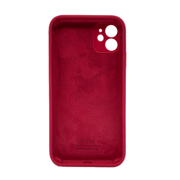 Чохол Soft Touch для Apple iPhone 11 Rose Red with Camera Lens Protection Square