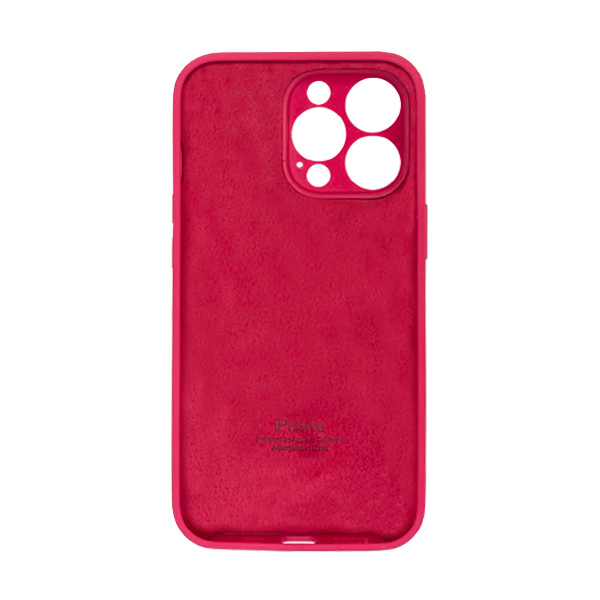 Чехол Soft Touch для Apple iPhone 13 Pro Rose Red with Camera Lens Protection