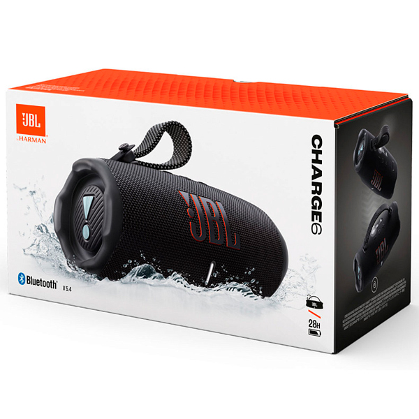 Портативна колонка JBL Charge 6 Black (JBLCHARGE6BLK)