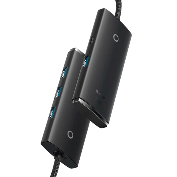 USB-хаб Baseus Lite Series 4-in-1 2m Black (WKQX030501)