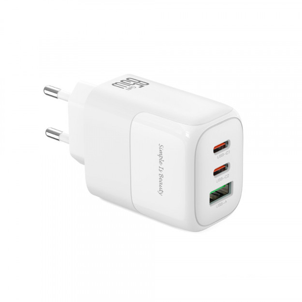 МЗП XO L139 65W USB 45W + 2 UCB-C + Type-C Cable White