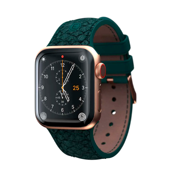 Ремешок Njord Salmon Leather Strap Dark Green для Apple Watch 45mm/44mm (SL14122)