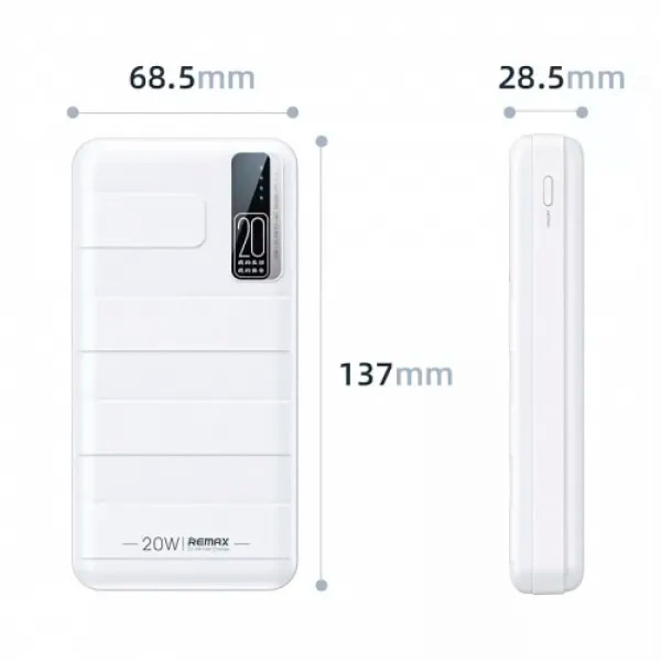 Внешний аккумулятор Remax Noah Series 20W+22.5W PD+QC Fast Charging Power Bank 20000mAh White (RPP-316)