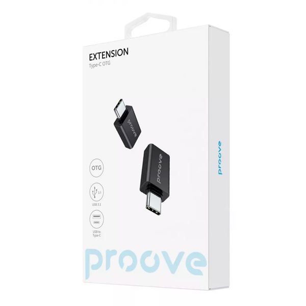 Перехідник Proove Extension OTG Type-C to USB Black