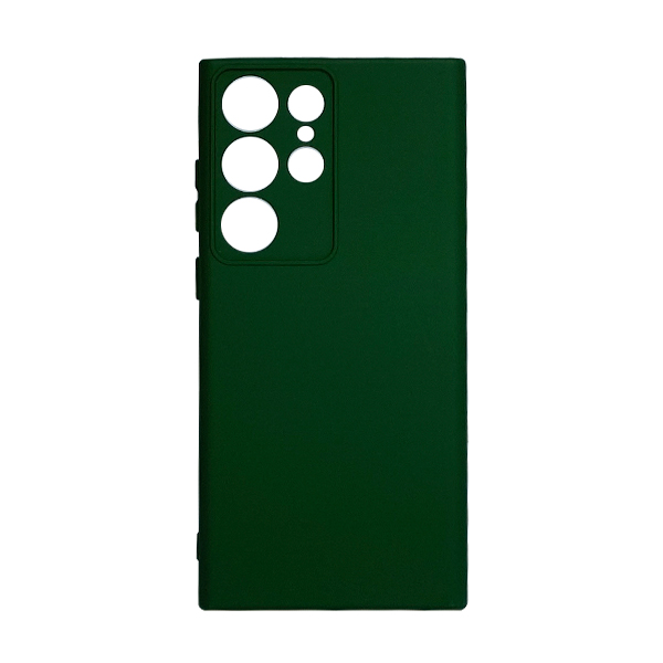 Чехол Original Soft Touch Case for Samsung S23 Ultra/S918 Dark Green with Camera Lens