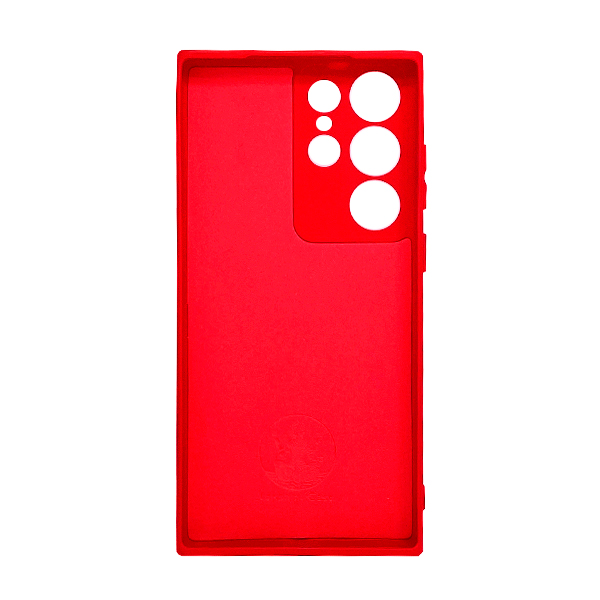 Чехол Original Soft Touch Case for Samsung S23 Ultra/S918 Red with Camera Lens