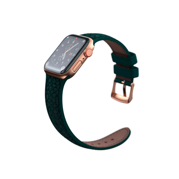 Ремешок Njord Salmon Leather Strap Dark Green для Apple Watch 45mm/44mm (SL14122)