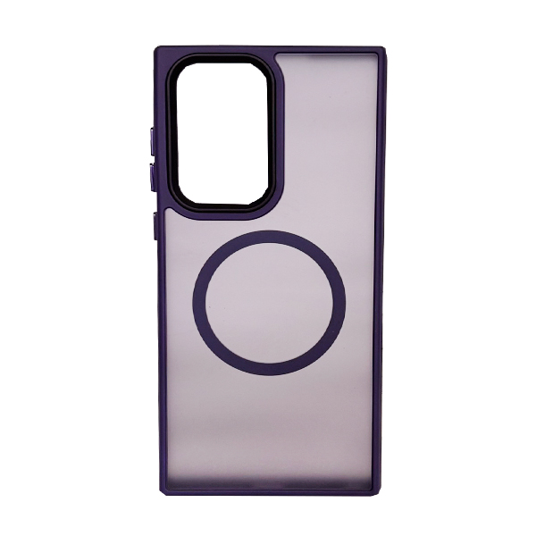 Чохол накладка Mate Plus Metal Buttons Case with MagSafe для Samsung S23 Ultra/S918 Deep Purple