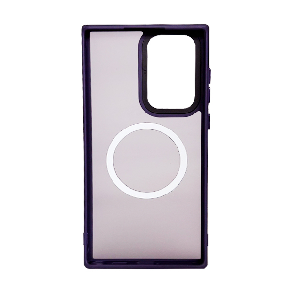 Чохол накладка Mate Plus Metal Buttons Case with MagSafe для Samsung S23 Ultra/S918 Deep Purple