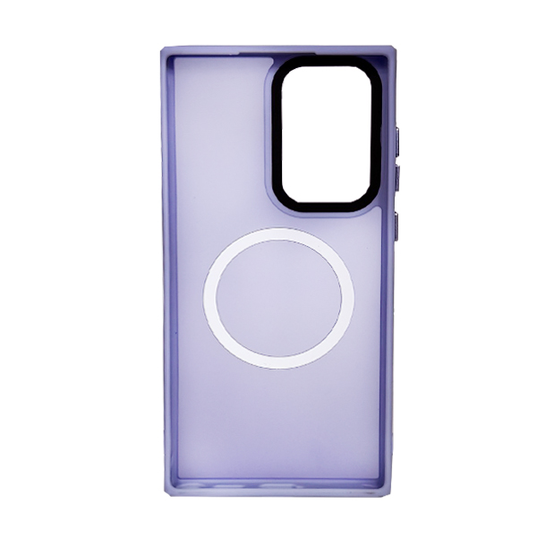 Чохол накладка Mate Plus Metal Buttons Case with MagSafe для Samsung S22 Ultra/S908 Light Purple