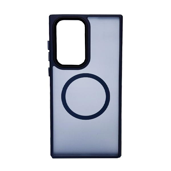 Чохол накладка Mate Plus Metal Buttons Case with MagSafe для Samsung S22 Ultra/S908 Midnight Blue