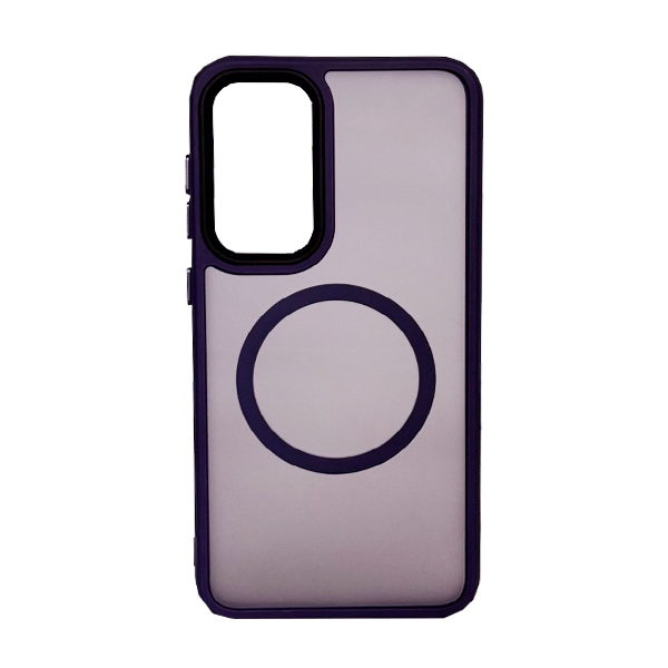 Чехол накладка Mate Plus Metal Buttons Case with MagSafe для Samsung S23 Plus/S916 Deep Purple