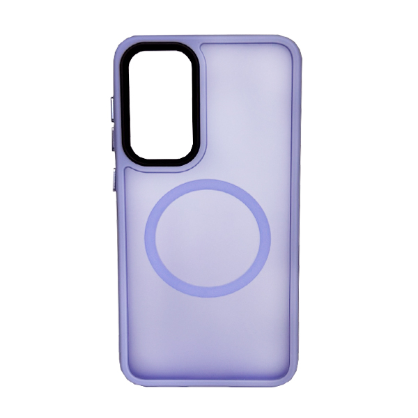 Чохол накладка Mate Plus Metal Buttons Case with MagSafe для Samsung S23 Plus/S916 Light Purple