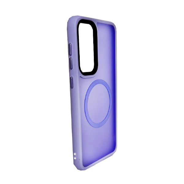 Чохол накладка Mate Plus Metal Buttons Case with MagSafe для Samsung S23 Plus/S916 Light Purple